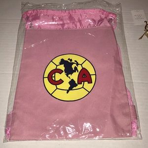NWT Soccer string strap backpack in pink